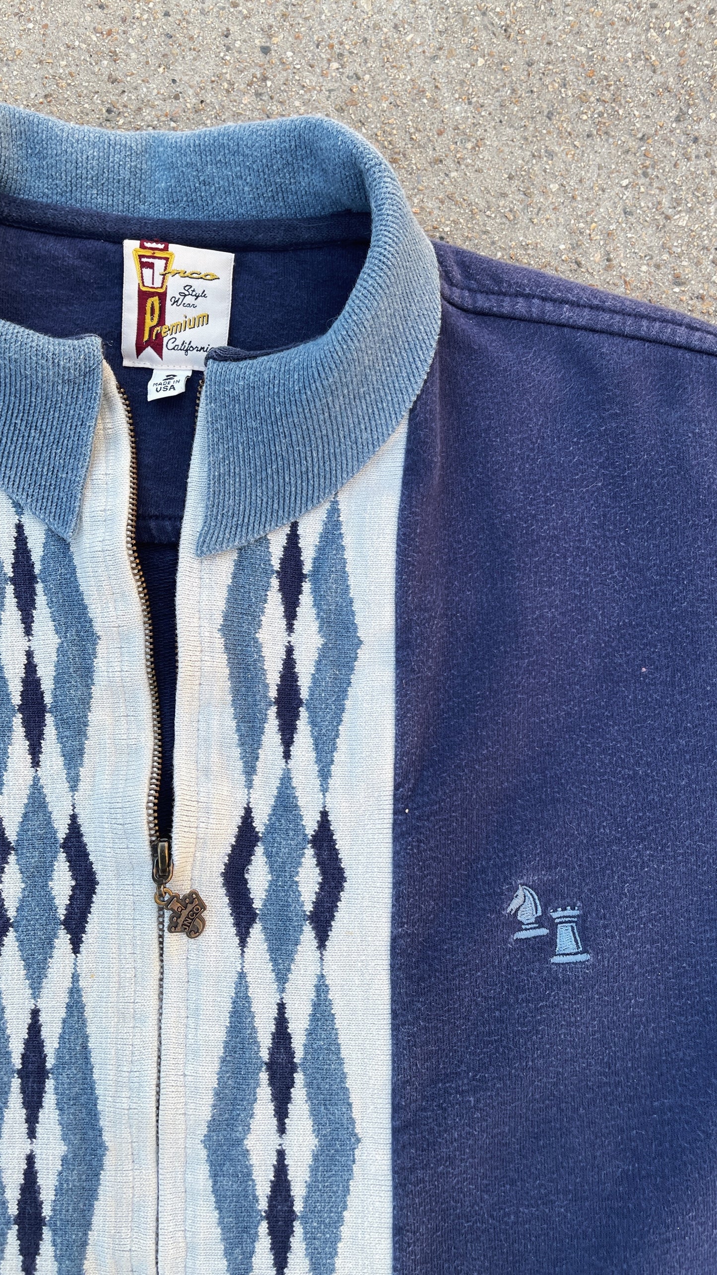 JNCO Full Zip Chess Sweater (L)
